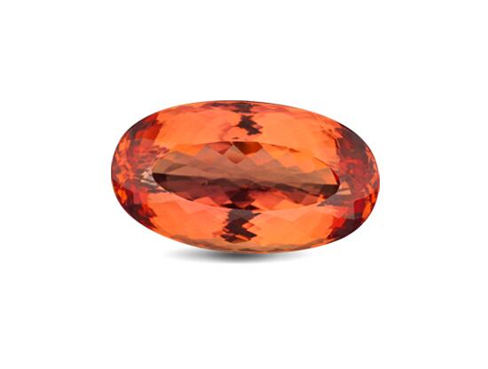 Đá topaz hoàng kim cắt hình oval